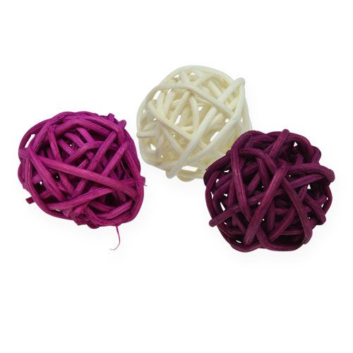 Floristik24 Lataball Assortment 3cm Erika 72pcs