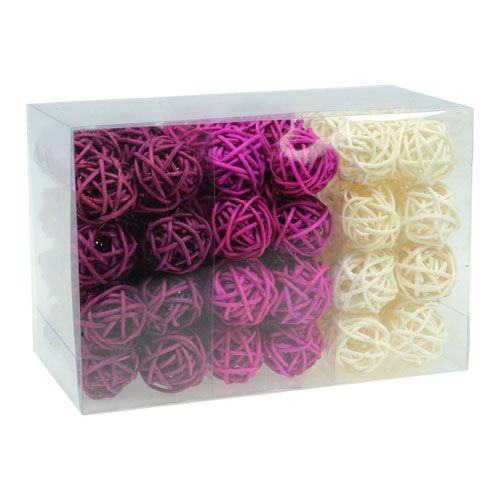 Floristik24 Lataball assortment 3cm Erika 72 pcs