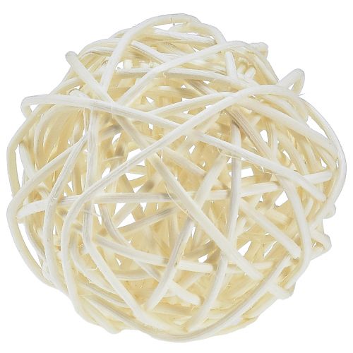 Bleached Rattan Balls Cream Ø5cm Set of 24 buy online | Floristik24.co.uk