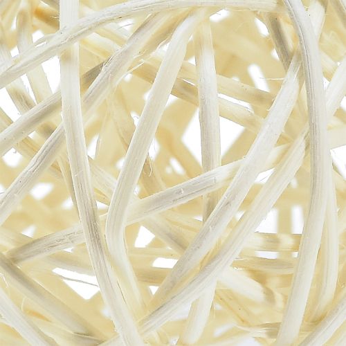 Bleached Rattan Balls Cream Ø5cm Set of 24 | Floristik24.co.uk