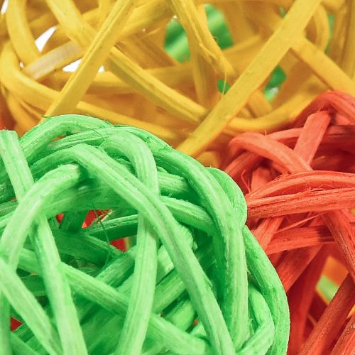 Product Rattan Ball Orange Yellow Green Rattan Ball Ø3cm 30 Pcs