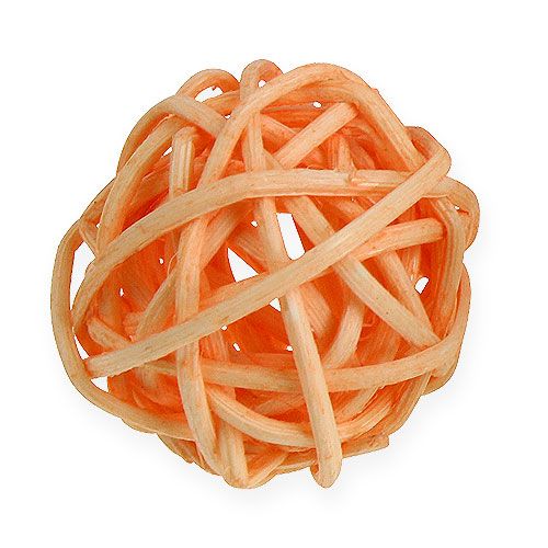 Rattanball orange, apricot, bleached 72pcs