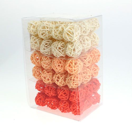 Product Rattanball Orange, Apricot, bleached 72 pcs