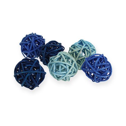 Floristik24 Rattan ball color mix Ø2cm - 2.5cm 72 pcs