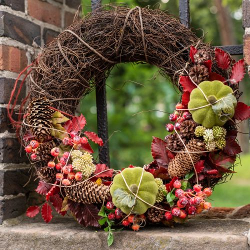 Product Vine wreath dark brown wreath for wall decoration natural wreath wood Ø35cm