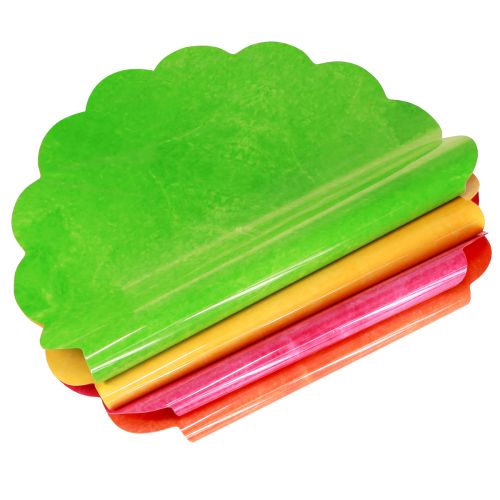 Floristik24 Rondella cuffs marbled Ø37cm Assorted 100 pcs