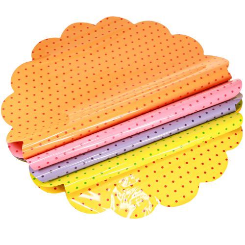 Floristik24 Rondella Dots flower cuff with dots Ø54cm 100 pcs