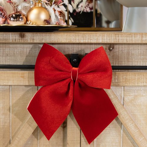 Product Red velvet bow gift bow 20×25cm light red 2pcs