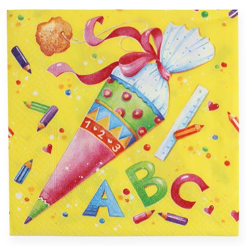 Floristik24 Napkins for the beginning of school 33x33cm