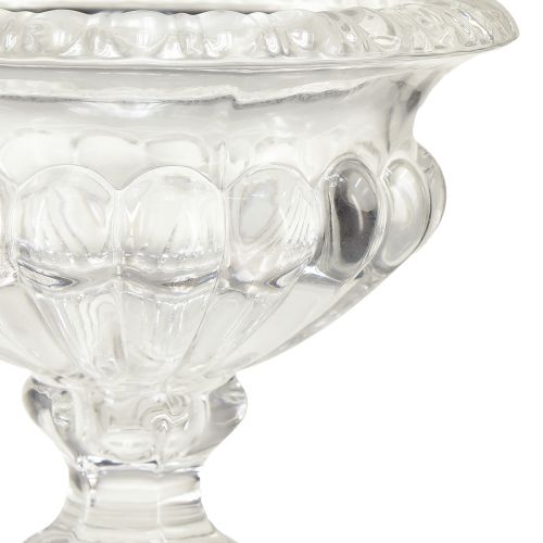 Product Classic glass bowl with base in vintage design – Clear, Ø13cm x 11 cm – Versatile use for trophy decoration