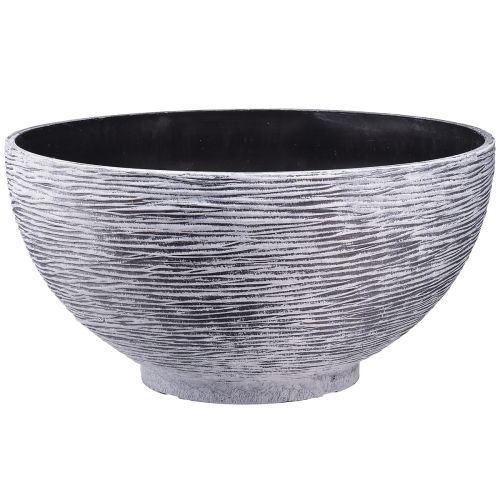 Floristik24 Bowl Round Plant Bowl Grey Black Ø45cm H22,5cm