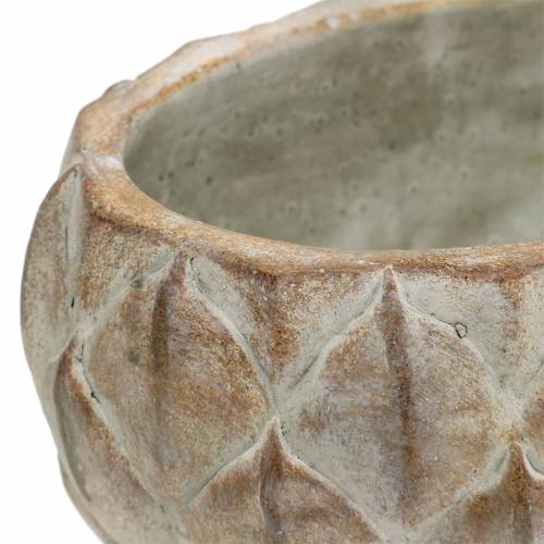 Floristik24 Plant pot concrete leaf motif oval 23 cm