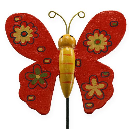 Product Colorful butterflies on a stick 7cm 24pcs