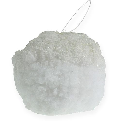 Floristik24 Snowball with glitter white 25 cm