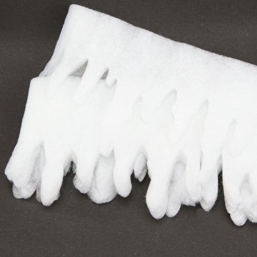 Snow Fleece Icicle Garland White or Glitter 9×200cm 6pcs