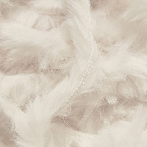 Floristik24 White faux fur cord – fluffy decorative cord white 50g 30m