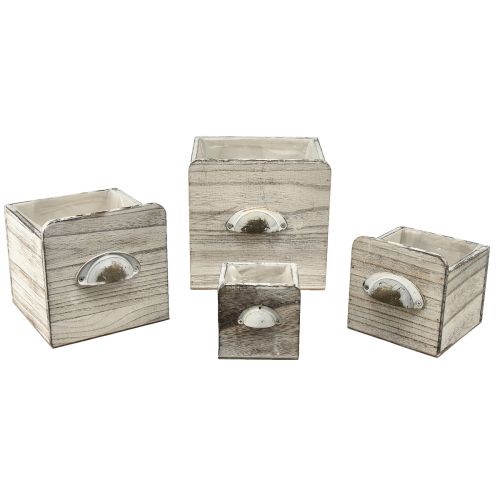 Product Wooden drawer boxes with handle – Stylish and functional storage solution – Set of 4