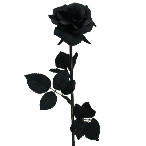 Floristik24 Rose Silk Flower Black 63cm