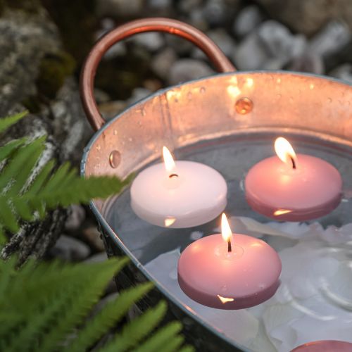Floating Candles Floating Candles Pink Ø4.5cm H3cm 8 pcs