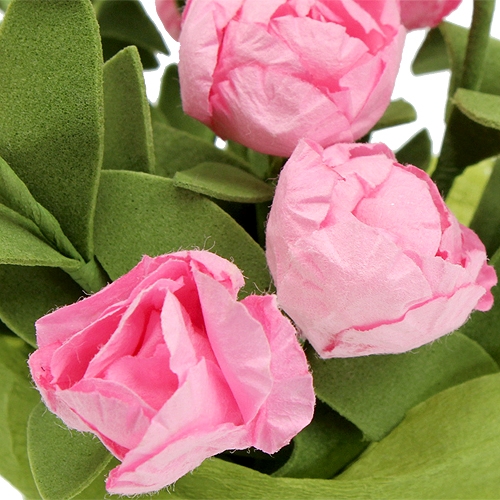 Product Table decoration mini roses in pink 16cm