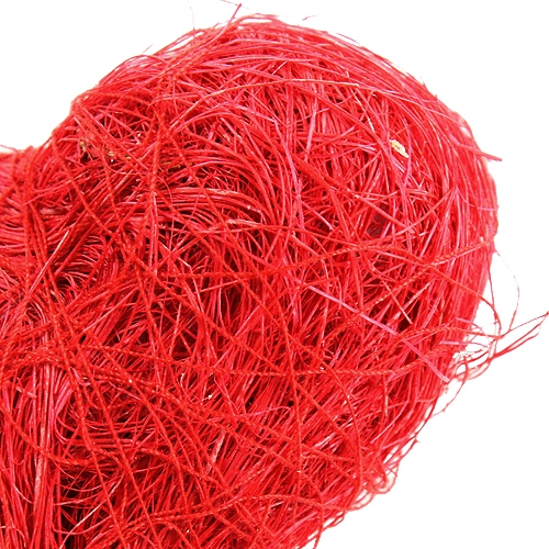Floristik24 Sisal heart 7.5cm red on stick 12pcs