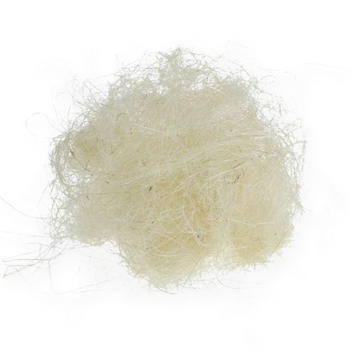 Floristik24 Bleached sisal, fiberfill, natural product 300g