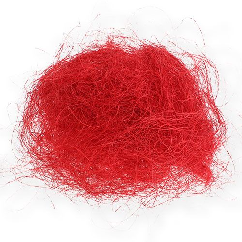 Sisal red, Christmas decoration, sisal wool 300g