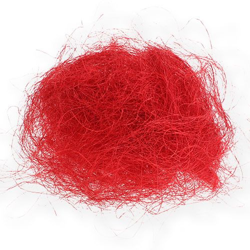 Floristik24 Sisal red, Christmas decoration, sisal wool 300g