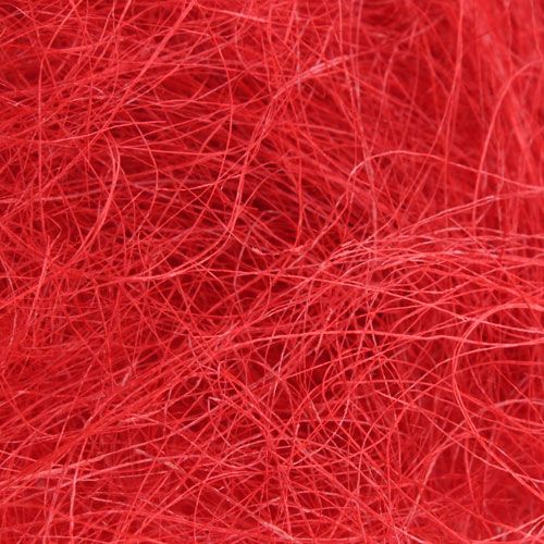 Sisal red, Christmas decoration, sisal wool 300g