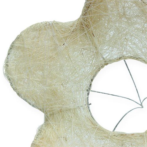 Floristik24 Sisal flower cuff bleached Ø15cm 10pcs