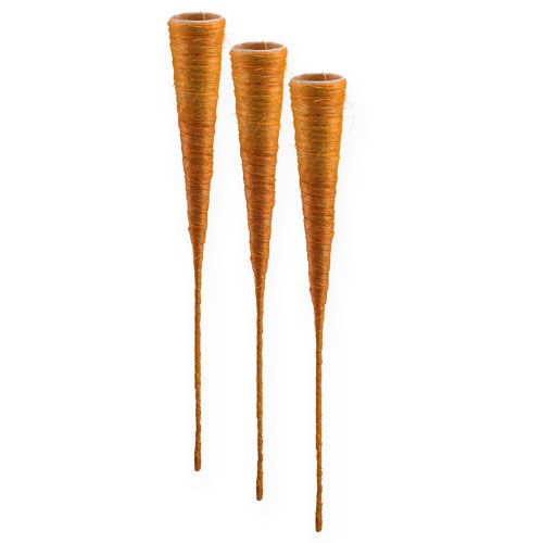 Floristik24 Pointed vase sisal orange Ø4.5cm L60cm 5pcs