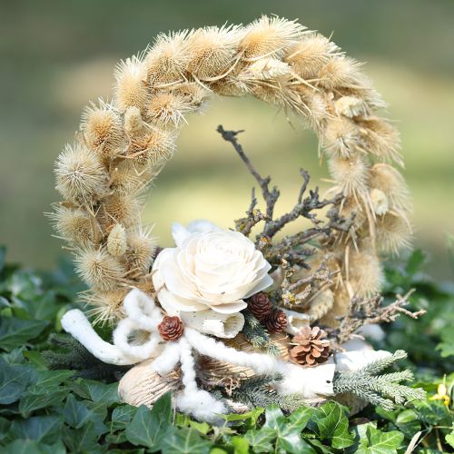 Product Sola Flowers Wooden Wooden Flowers Decoration Mix Cream 6-11cm 12-15 pcs