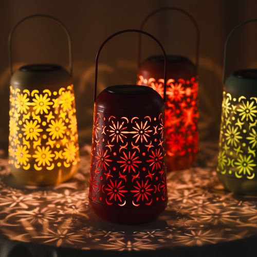 Product Solar lantern for the garden with floral design and atmospheric light, 26cm