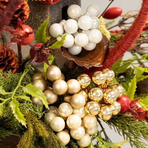 Product Mini Christmas balls on wire gold, cream Ø1.5cm 140 pcs