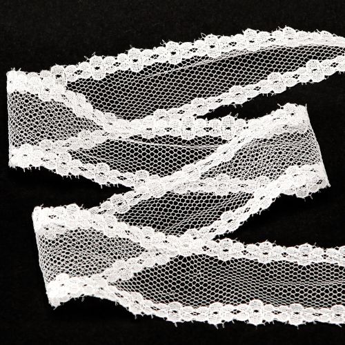 Product Lace ribbon wedding ribbon decorative ribbon lace white 28mm 20m