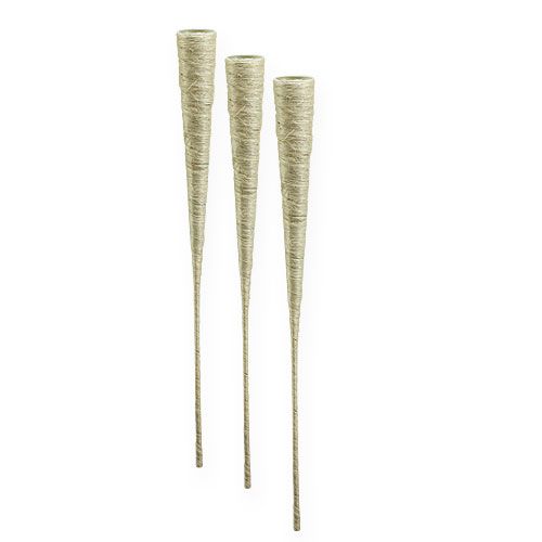 Floristik24 Sisal funnel bleached Ø4.5cm L60cm 5pcs