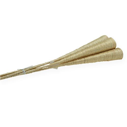 Floristik24 Sisal funnel bleached Ø4.5cm L60cm 5pcs