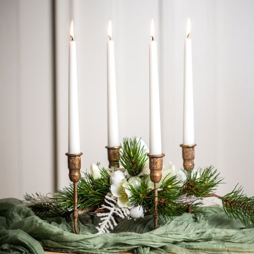 Product Antique Candle Holder For 4 Candles Gold 18×18cm H16.5cm