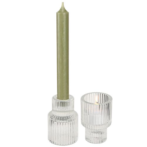 Product Glass candle holder tealight holder Ø5cm H8cm 4 pcs