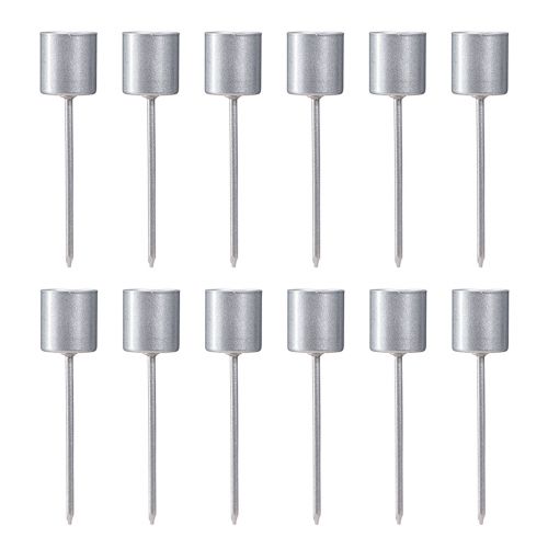 Product Stick candle holder candle holder silver grey Ø2.5cm H11cm 16 pcs