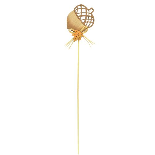 Product Flower sticks wooden acorns decoration autumn 7x10cm 12 pcs