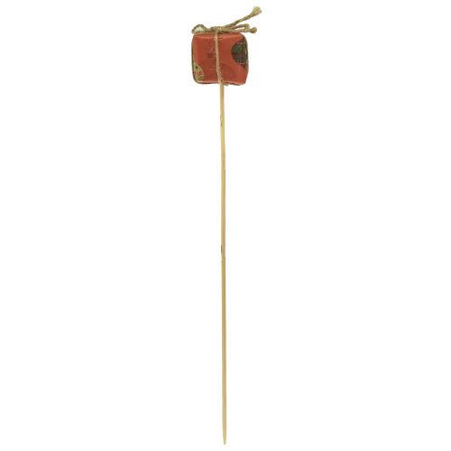Product Flower pin gift red green beige natural 3.5cm 12 pcs