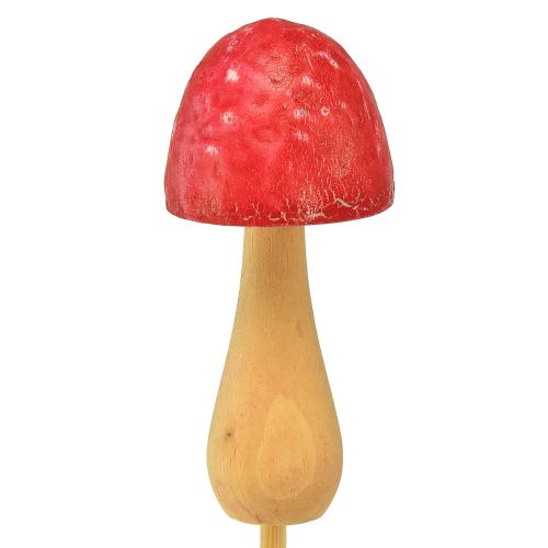 Product Flower plug mushroom decoration wooden plug red Ø2.5cm 8 pcs