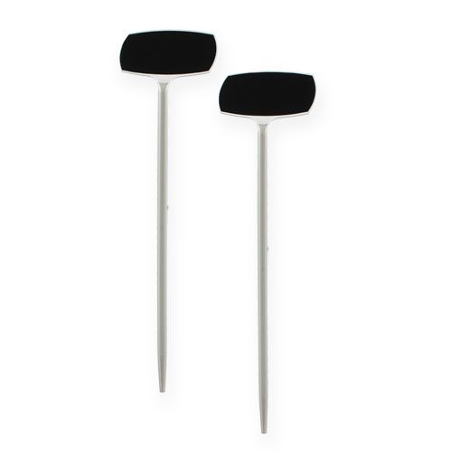 Floristik24 Plant markers 40cm black oblique 10pcs