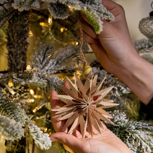 Product Paper stars with jute twine for festive decoration