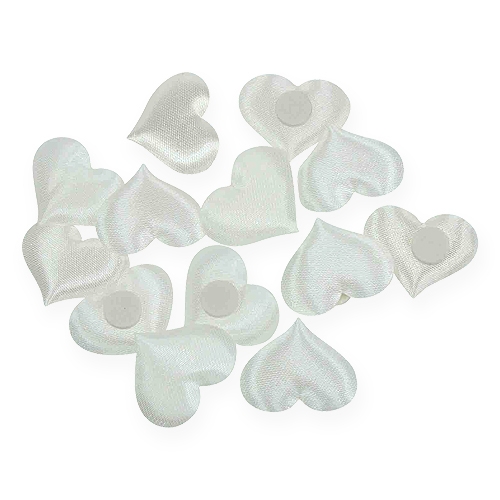 Floristik24 Decoration of heart white 28x32mm 100pcs