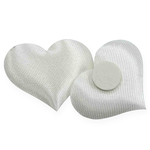 Floristik24 Decoration of heart white 28x32mm 100pcs