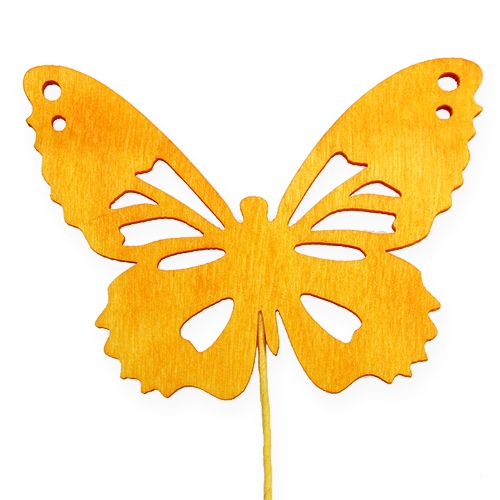 Floristik24 Decorative butterflies on wire 3-coloured 8cm 18 pcs