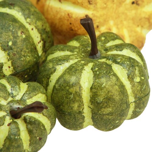 Product Scatter decoration autumn decoration pumpkins yellow green Ø2–4.5cm 12 pcs