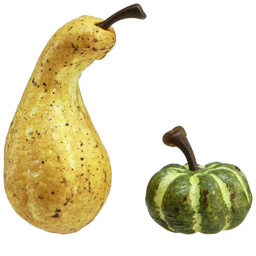 Product Scatter decoration autumn decoration pumpkins yellow green Ø2–4.5cm 12 pcs